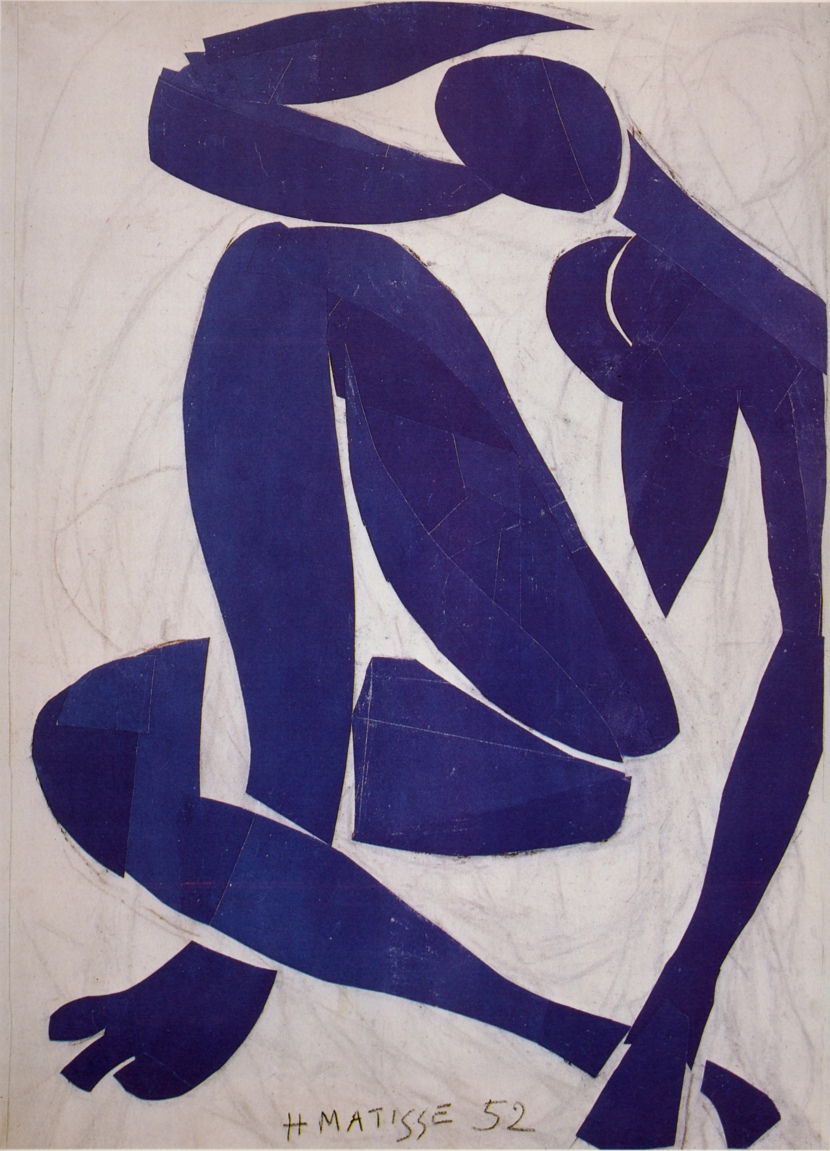1952  Henri Matisse  Nu bleu IV  Gouache decoupee  103x74 cm  Nice , musee Matisse